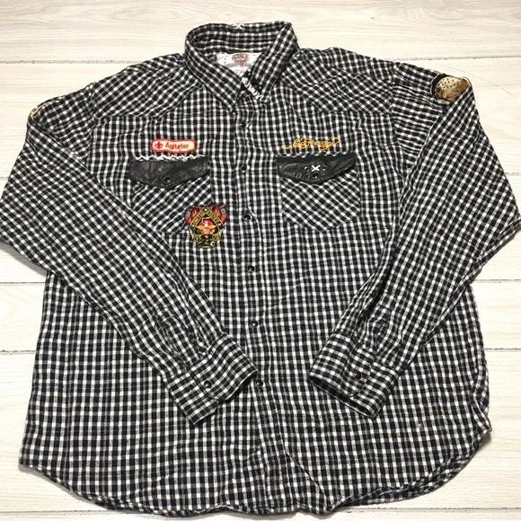Ed Hardy Shirts | Ed Hardy Embroidered Plaid Flannel Snap Buttons Shirt Xxl | Color: Black/White | Size: Xxl | Margovill's Closet Ed Hardy Shirts | Ed Hardy Embroidered Plaid Flannel Snap Buttons Shirt Xxl | Color: Black/White | Size: Xxl | Margovill's Closet